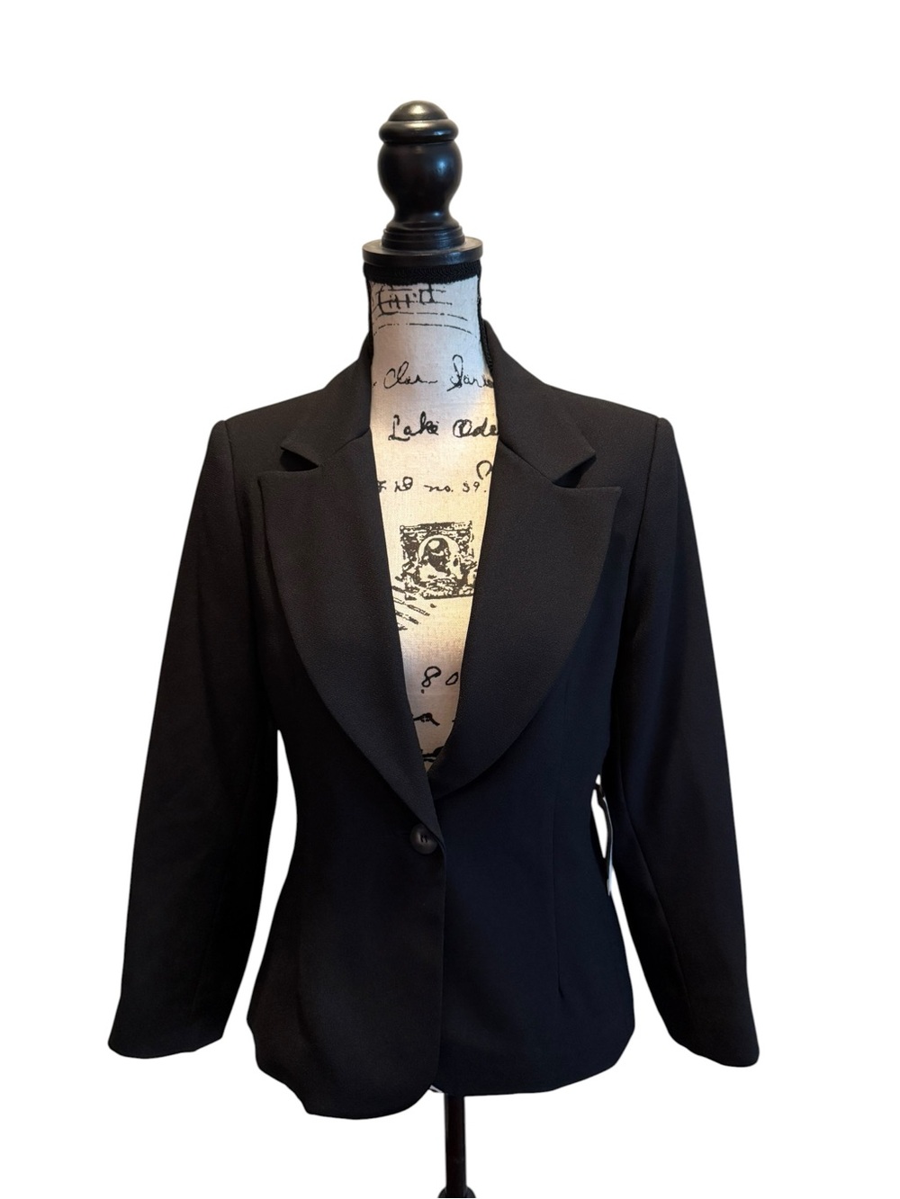 Moda Int’l VS Blazer Jacket Black Size 10 Petite NWT Y2K Vintage Victoria Secret